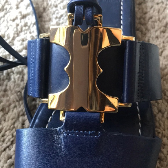 Tory Burch blue leather sandals - Picture 5 of 5